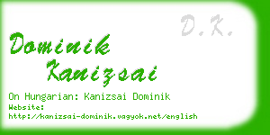 dominik kanizsai business card